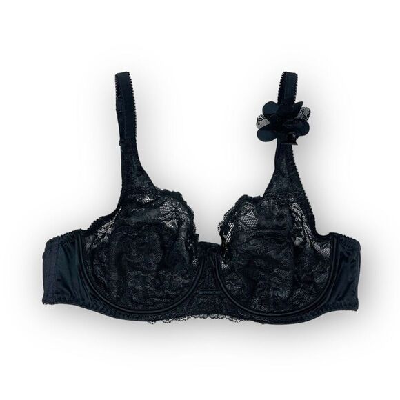 No Brand Other - Via Del Amore Black Lace Bra Style F72BV300 Women’s Size 36C